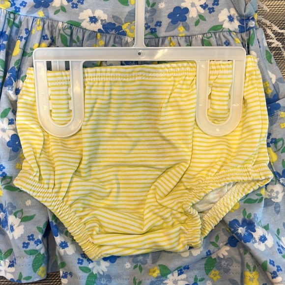NWT Gerber 3 piece organic cotton matched set blue and yellow floral 3-6 month - Picture 3 of 9